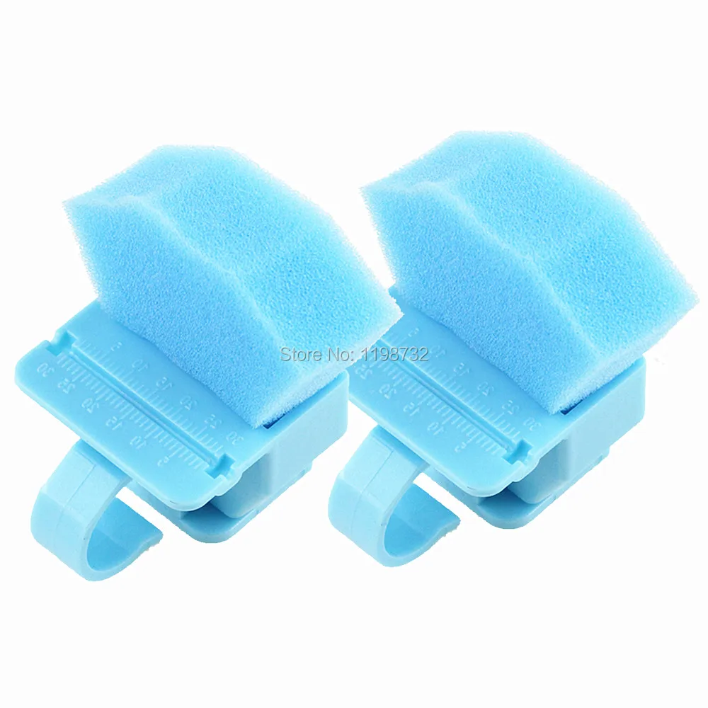 2 Sets High Quality Dental Endo Blue Finger Ring Sponge Endodontic File