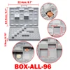 2PCS AideTek Electronics smd Storage Cases Organizers SMD SMT resistor capacitor enclosure plastics toolbox BOXALL96+BOXALL48 5