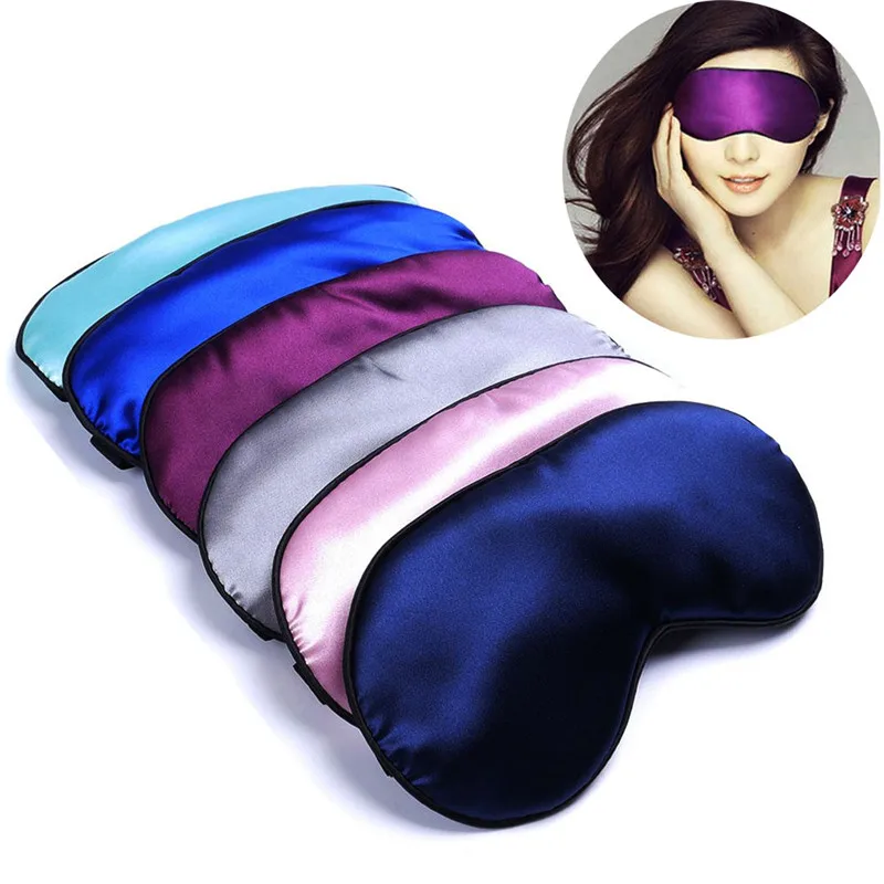 

Pure Silk Sleep Rest Eye Mask Padded Shade Cover Travel Sleeping Mask Relaxing Sleeping Aid Blindfold drop shipping