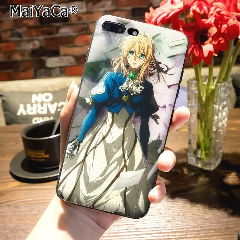 MaiYaCa Violet Evergarden Аниме Цветной рисунок аксессуары для телефонов Чехол для Apple iPhone 8 7 6 6S Plus X 5 5S SE 5C Чехол - Цвет: 8