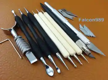 

Leather Craft Bearing Adjustable Swivel Carving Knife Modelling Tool Set - Stamping Knife Cutter Punch Chisel Pricking Iron Awl