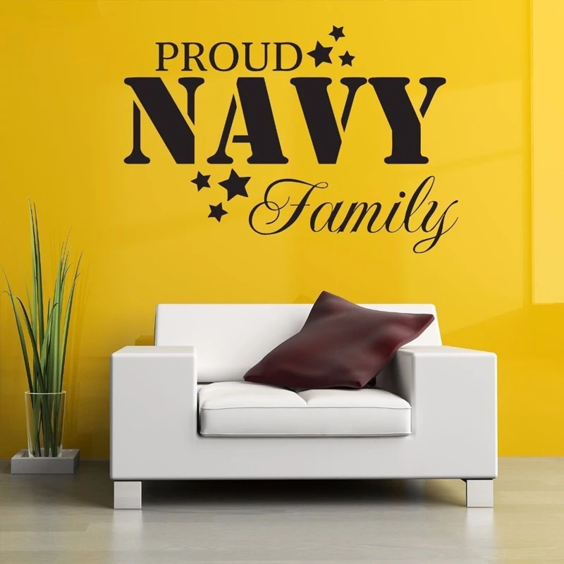 Proud Family Naval Poster Wall Stickers for Living Room Sweet Home Decoration Removable Decals Background Vinyl Art L417 | Дом и сад