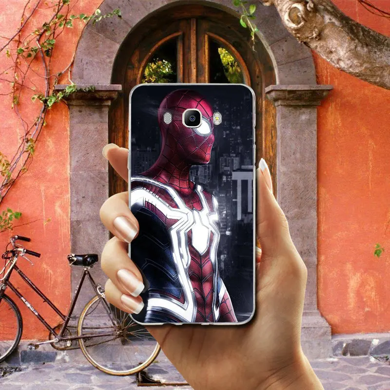 Для Samsung Galaxy J1 J2 J3 J4 J6 J5 J7 J8 A3 A5 A7 чехол мягкий, ТПУ Силиконовые чехлы для телефонов с изображением Человека-паука светящийся костюм
