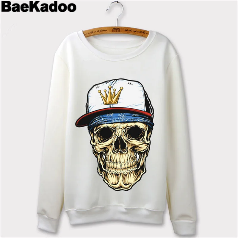 

BAEKADOO Skull Multicolored cat women Sweatshirts Sudaderas Harajuku Moletom Pullovers Hoodies Top