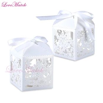 

50pcs Laser Cut Snowflake Candy Box Wedding Party Gift Paperboard Box Birthday Party Supplies Adults Party Decoration Marriage