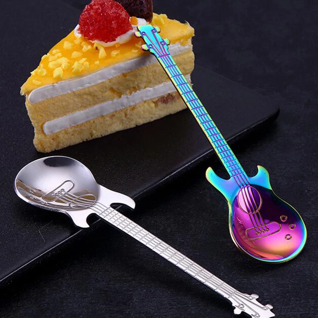 Stainless Steel Guitar Mixing Scoop Cocktail Stirring Spoon Bar Mixing Utensil Barware for mixing drinks smoothies