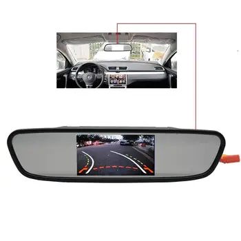

Car Parking Assistance mirror Screen 4.3'' Rear View Camera HD Video CCD LED Night Vision Auto Reversing Rearview Mirror Monitor