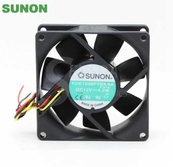 Оригинальный Для Охлаждения Sunon KDE1208PTBX-6A 8025 8 см 80 мм DC 12V 4 3 W инвертор сервер осевой