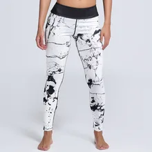 JIGERJOGER зимние черные высокий пояс белые мраморные печатные спортивные эластичные леггинсы для спортзала женские спортивные Леггинсы