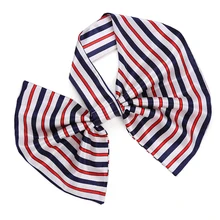 Женский Галстук для девочек Маленький модный шейный платок полосатый Печатный официант в отеле стюардессы бизнес имитировать шелк галстук-бабочка подарок