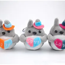 4 ''аниме Мой сосед Тоторо сердце любовь Тоторо милая мягкая плюшевая кукла игрушка брелок школьный ранец с изображением мультяшных геров Сумочка кукла-подвеска