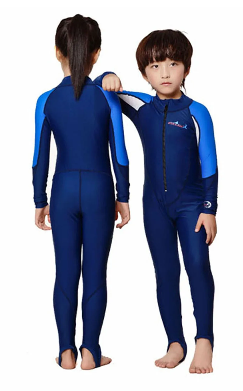 LS-C01-5 Full Dive Skin for Children Kids Stinger Suit Diving Suit Wetsuit  Sun Protection Swimwear 
