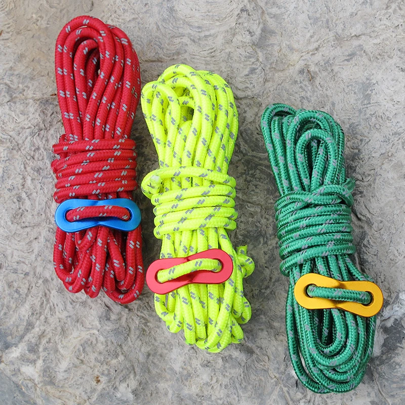 

Outdoor Rock Climbing Rope 4mm Diameter High Strength Survival Paracord Safety Rope Cord String Hiking Accessory