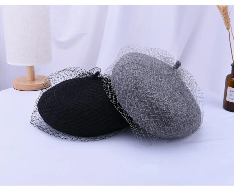 Женская шапка осень-зима, винтажная английская сетчатая тыква, шапка японского художника, берет, Женская Студенческая шапка