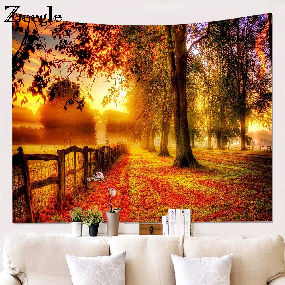 

Zeegle Mandala Tapestry Landscape Tree Printed Wall Hanging Tapestry Home Decorative Tapete Bedroom Blanket Table Cloth Yoga Mat