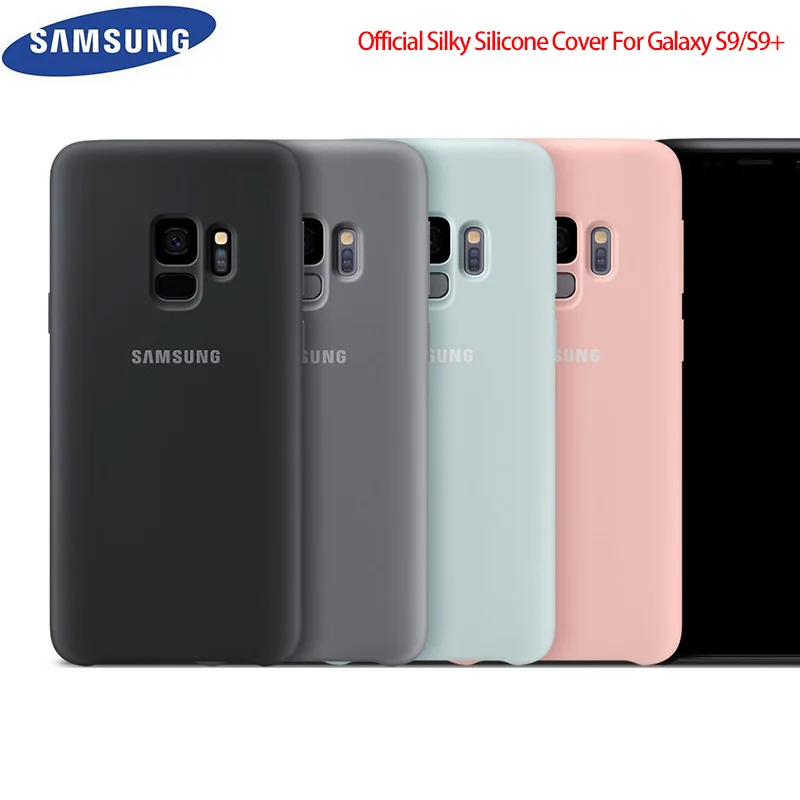 

Original Samsung Galaxy S9/S9 Plus S9+ Silky Silicone Cover Soft-Touch Finish Back Protective Case For S9/S9plus 5.8/6.2 Inch