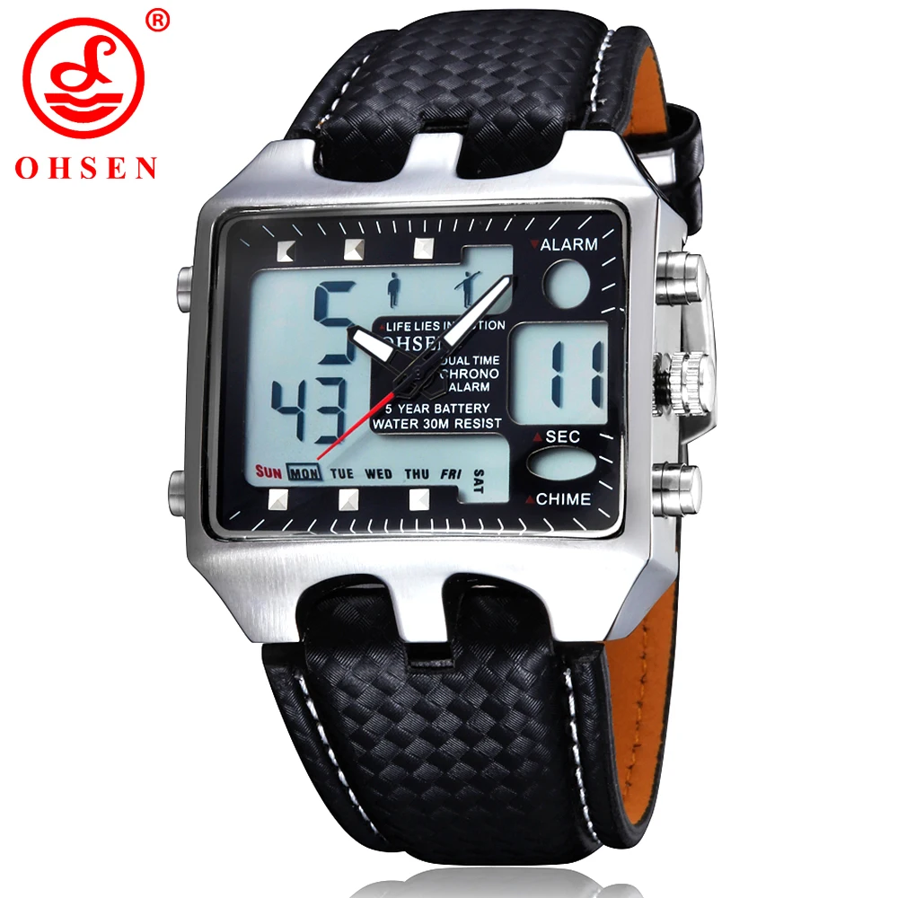 Prix pour Chaude OHSEN AD0930 Hommes Sport Montres Analogique Numérique Quartz 3ATM Imperméable À L'eau de Plongée De Mode Militaire Montre Relogio Mâle Horloge Cadeaux Prix pour Chaude OHSEN AD0930 Hommes Sport Montres Analogique Numérique Quartz 3ATM Imperméable À L'eau de Plongée De Mode Militaire Montre Relogio Mâle Horloge Cadeaux