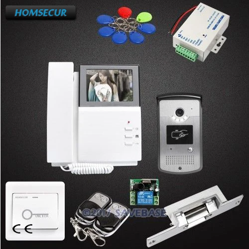 

HOMSECUR 4.3" Video Security Door Phone with Intra-monitor Audio Intercom for House/ Flat 1V1+Lock