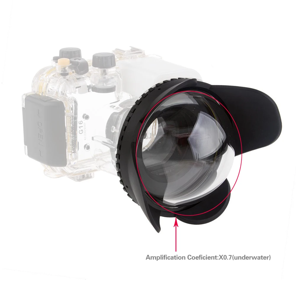 Камера 67 мм 0.7x рыбий глаз широкоугольный объектив для Sony Nikon Canon все 67 мм Интерфейс подводный водонепроницаемый корпус чехол сумка
