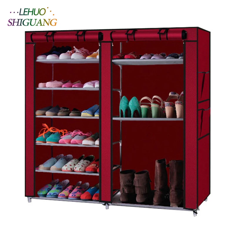 

Double Rows 9 grid Shoe rack Non-woven fabric Assembly shelf Shoe cabinet home living room Furniture organizer storage cabinet