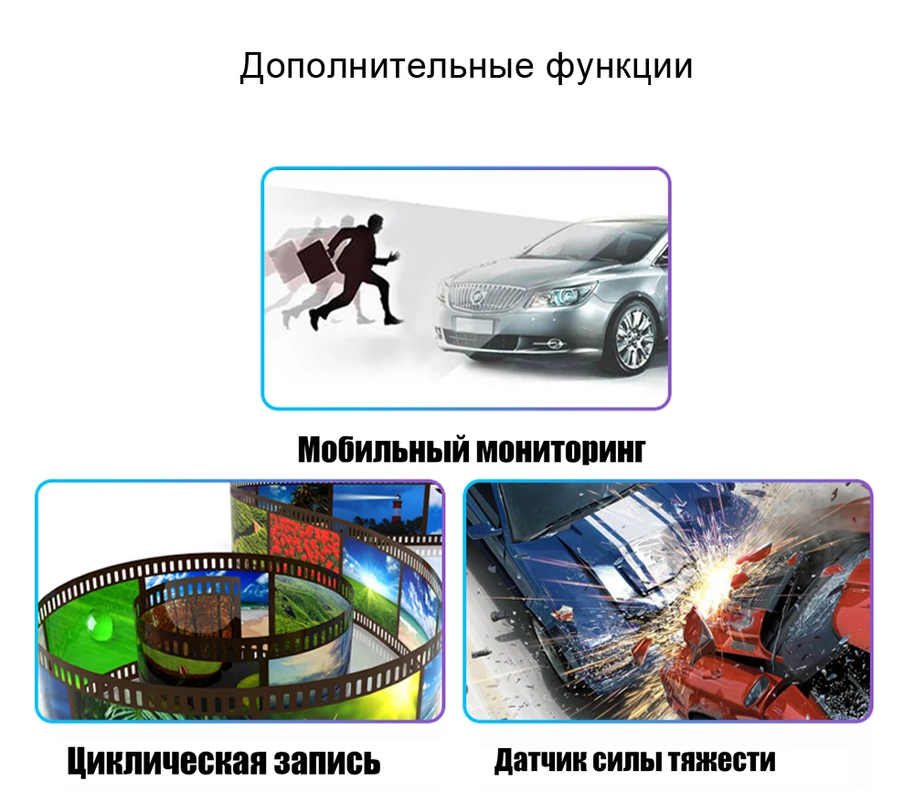 Автомобильный видеорегистратор, камера, видеорегистратор, зеркало заднего вида, видеорегистратор, 3 в 1, радар-детектор, Россия, gps навигатор, авторегистрация, видеорегистраторы