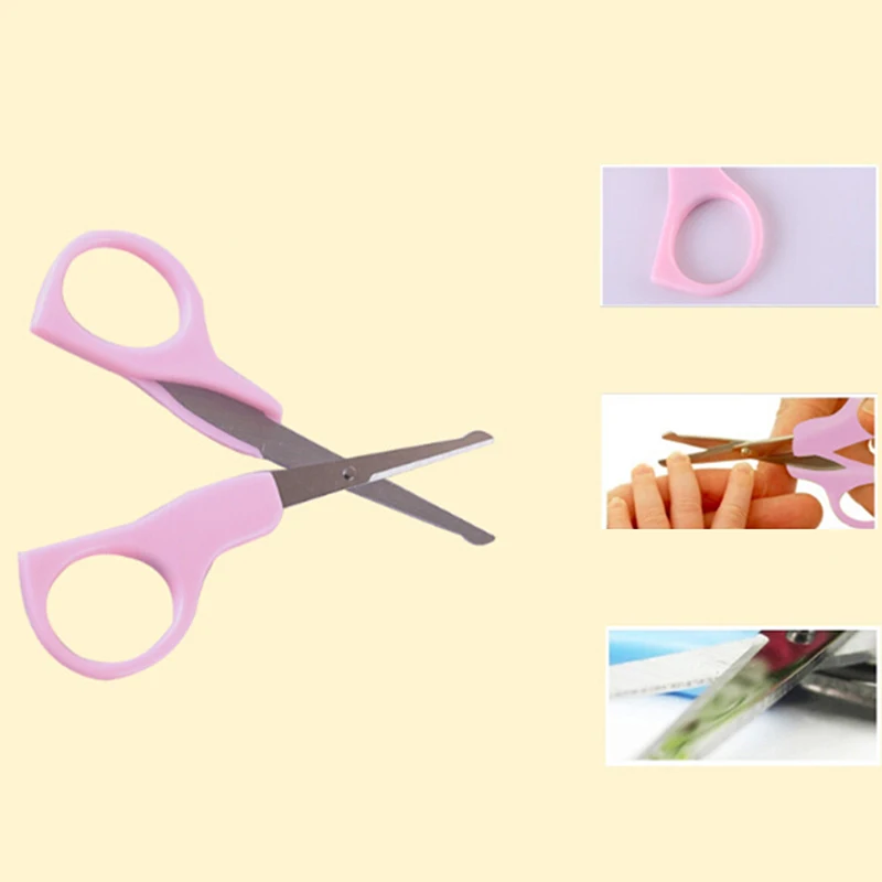 Синие розовые мини-ножницы для ногтей, уход за ногтями, практичный триммер для стрижки, Удобный Повседневный детский набор для ухода за ногтями
