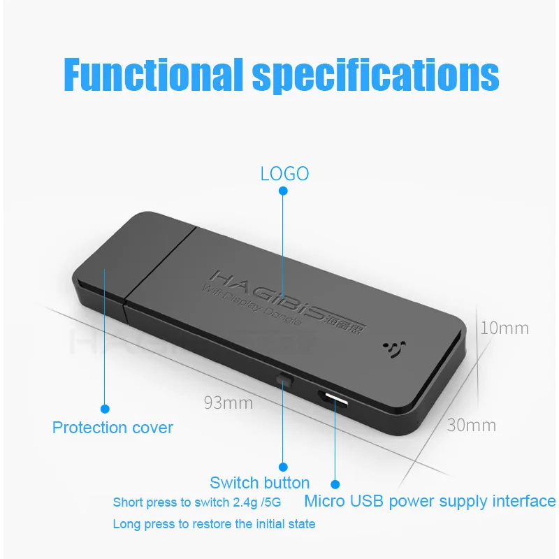 Беспроводной HDTV HD проектор с двумя частотами беспроводной HDMI 2 4G + airplay мобильный