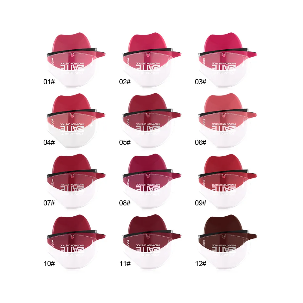 12 color Moisturizeing Lips Balm Temperature Change Color Nude Matte Lipstick Cosmetics Creative modelling Sexy Lip stick