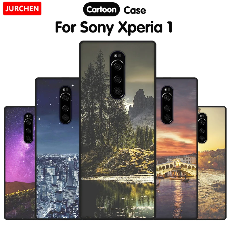 

JURCHEN Case For Sony Xperia 1 Case Cover Xperia One Cute Soft Tpu Silicone Coque Cover For Sony Xperia1 Sony1 Case Cartoon