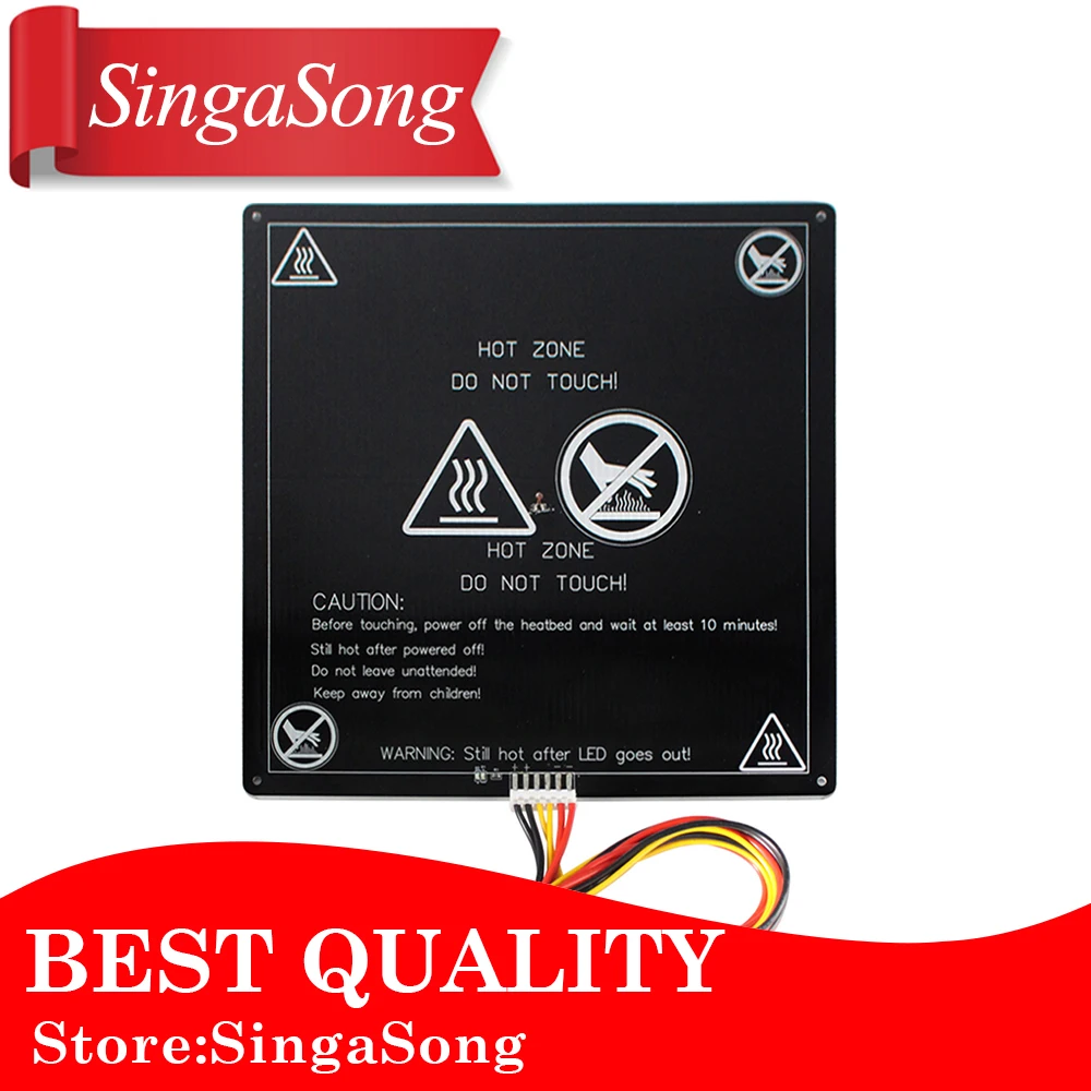 

Aluminum Heatbed MK2B MK2A Heat Bed for Mendel RepRap 12V Hotbed for 3D Printer 220*220*3mm with Cable Free Shipping
