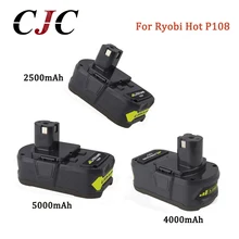18V 2500mAh 4000mAh 5000mAh Li Ion For Ryobi Hot P108 RB18L40 Rechargeable Battery Pack Power Tool