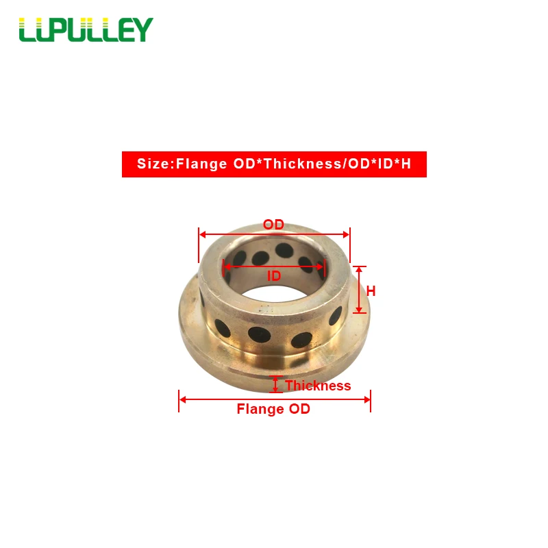 LUPULLEY фланцевые Oilless втулка пропитанные графитом FlangexThickness 60x5 45x35x25/30/40/ 50 мм твердое само смазки подшипник