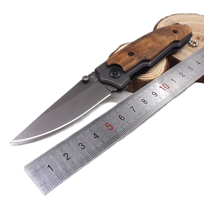 Buy X18 Pocket Tactical Brown Folding Knives Wood