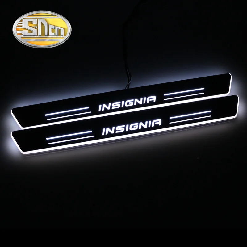 

SNCN Waterproof Acrylic Moving LED Welcome Pedal Scuff Plate Pedal Door Sill Pathway Light For Opel Insignia 2013 2014 2015