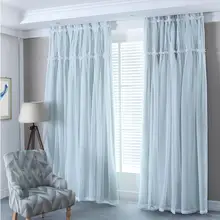 SunnyRain 1 Piece Double Layer Luxury font b Curtain b font For Bedroom Blackout font b