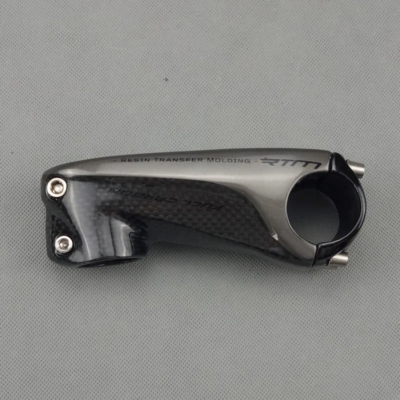 Silver 80mm Карбоновый держатель велосипедный вынос руля дорога/MTB велосипед Стебли горный велосипед стволовых дизайн труба из углеродистого волокна 3K Матовая/блеск для губ 31,8*80/90/100/110 мм Дорожный велосипед Запчасти - Цвет: Silver 80mm