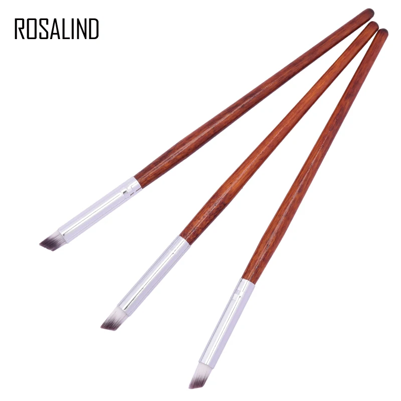 

ROSALIND 3PCS Nail Pen Nail Art Brush Gradient Dizzy Dye Pen Wood Handle Angle Nail Painting Dotting Tools for Nail Salon