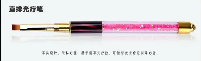 1 шт. набор кистей для ногтей розовая ручка УФ градиентное покрытие гелем лайнер акриловая ручка для рисования кутикулы толкатель маникюрный набор инструментов для дизайна ногтей - Color: ZP
