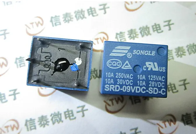 

10pcs/lot Relay srd-09vdc-sd-c srd-9 v