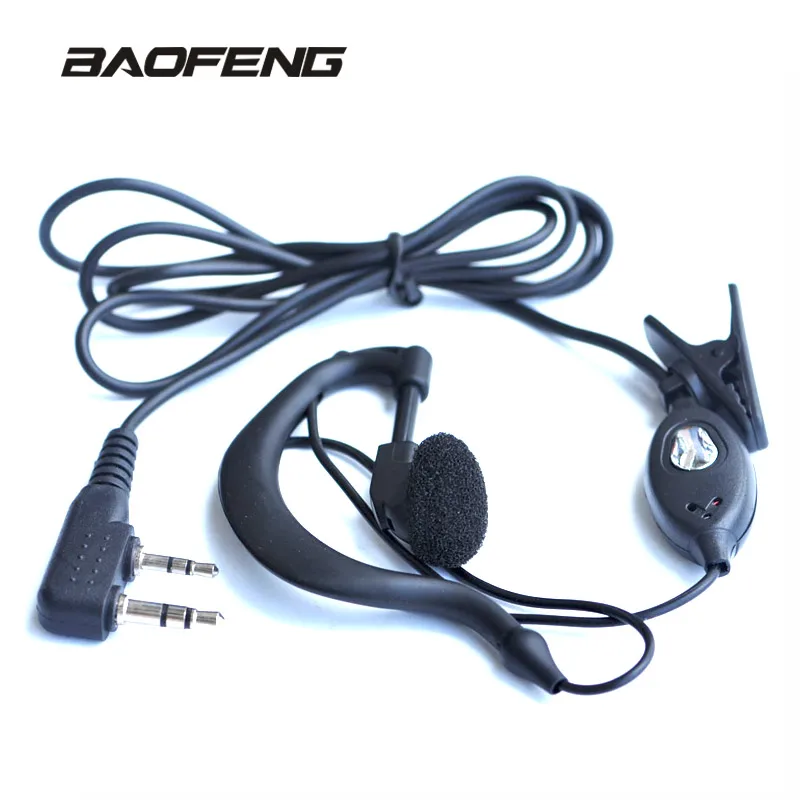Оригинальные наушники Baofeng для радио, рация, микрофон для 888S, uv5r, UV-5r, UV82 - изображение