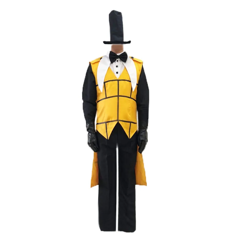 

Anime! Bill Cipher Uniform Cosplay Costume Mystery Attack Outfit Bill and Will Halloween Funny Suit