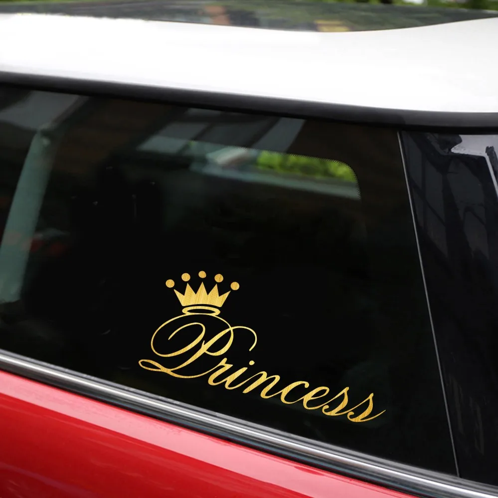 250x150mm Car Sticker Anime Beautiful Princess Crown Stickers and Decals Car Styling Decoration Door Body Window Vinyl Stickers