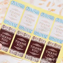 600 шт./лот) упаковка для выпечки свежее Мятное зеленое цветастое прямоугольник "спасибо" Упаковочные наклейки Подарочная этикетка дешевые 3,3*5,5 см