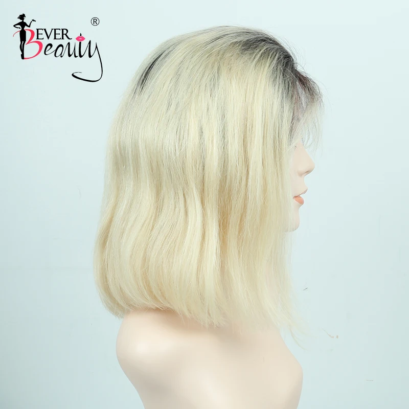 1b/613 Омбре человеческих волос парик медовый блонд кружева спереди короткий отрезок боб парики бразильские прямые бесклеевые полный парик Ever beauty Remy