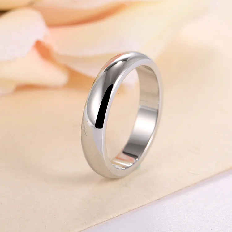 KNOCK High quality Simple Round Men Rings female Rose Gold color wedding rings for women Lover's fashion Jewelry  Gift 4