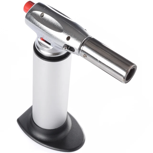Portable Metal gun lighters Butane Micro Torch kitchen BBQ Flame Self