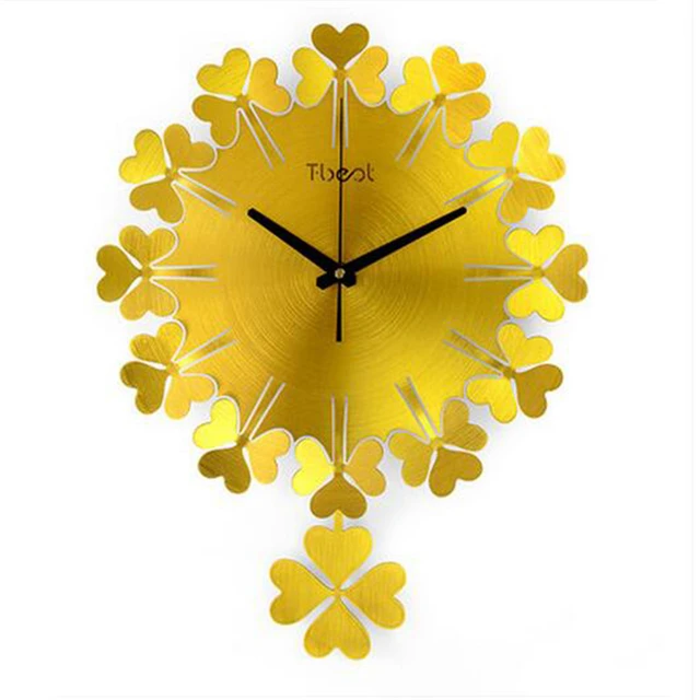 Large Designer Wall Clock Mechanism Home Watch Wrought Iron Large Designer Wall Clock Mechanism Home Watch Wrought Iron Decorations Horloges Murales Livingroom Pendulum