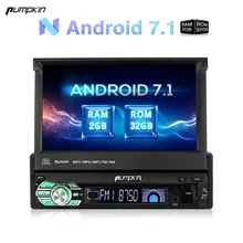 Pumpkin 1 Din 7” Android 7.1 Car Radio No DVD Player GPS Navigation Bluetooth DAB+ Car Stereo 2GB RAM FM Rds Wifi 3G Headunit