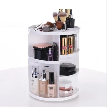

Fashion 360-degree Rotating Makeup Organizer Storage Box Brush Holder Jewelry Organizer Case Jewelry Makeup Cosmetic