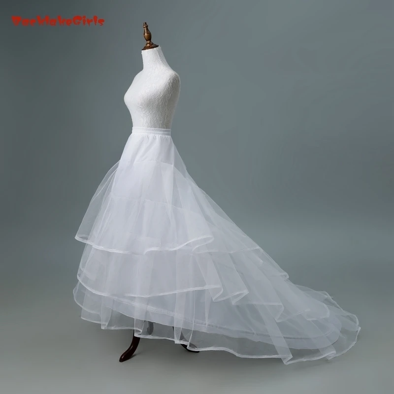 Wholesale Wedding Petticoats Jupon Court Train Crinoline